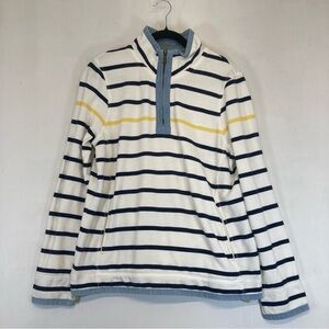 Fat Face Sweater Men’s Iconic Airlie 1/4 Zip Pullover Striped Cotton